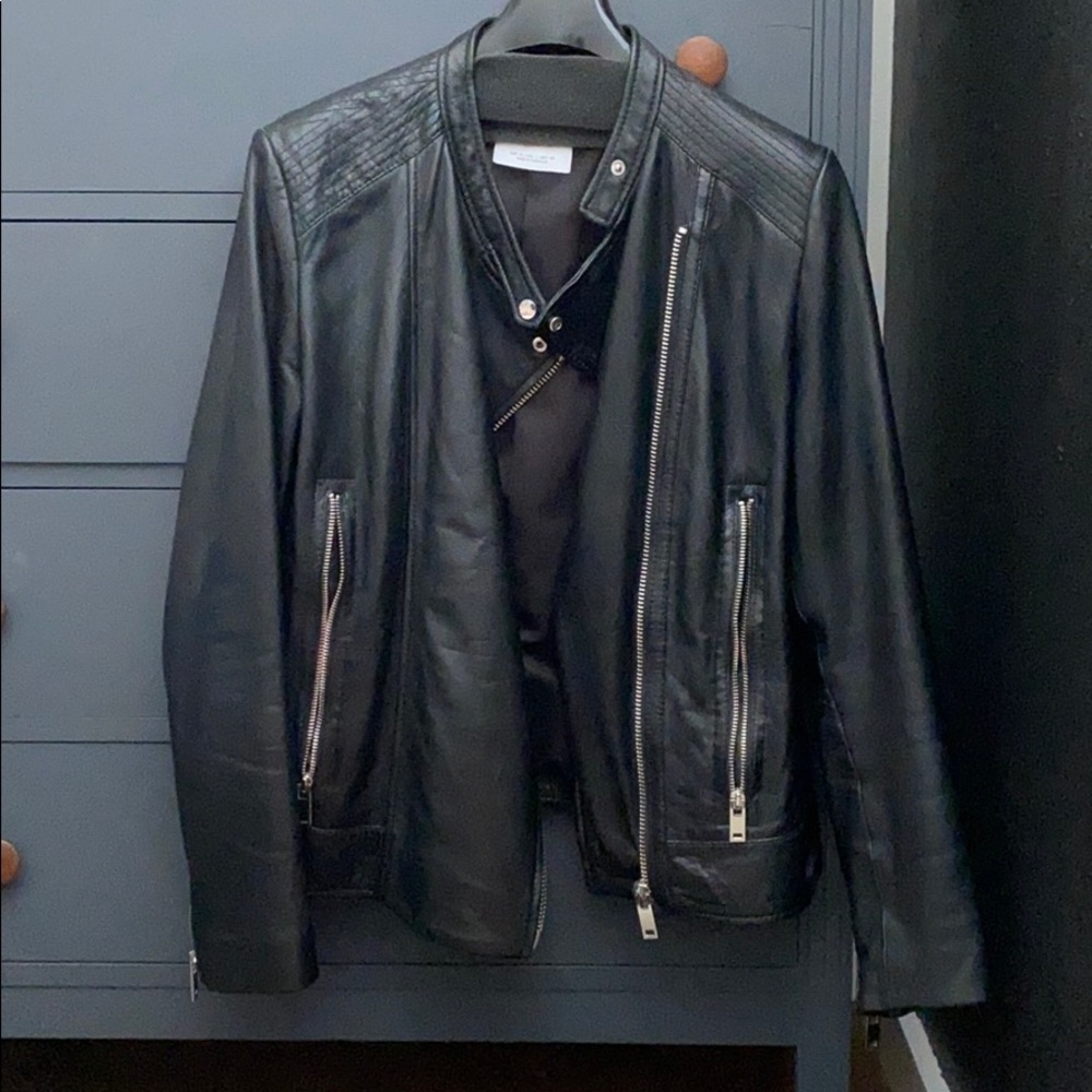 Mango Verona Leather Motorcycle Jacket - Picture 10 of 12